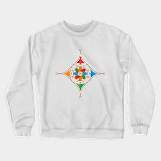 Colorful Vibes Abstract Energy Men's Graphic Crewneck Sweatshirt